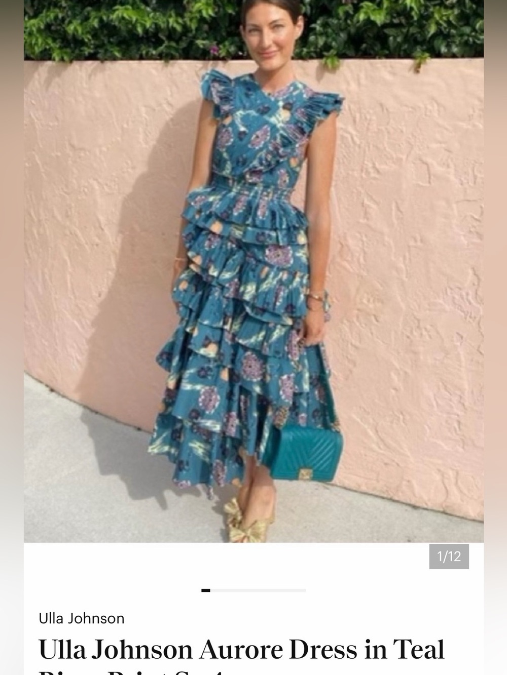 Ulla Johnson Aurore Dress in Teal River